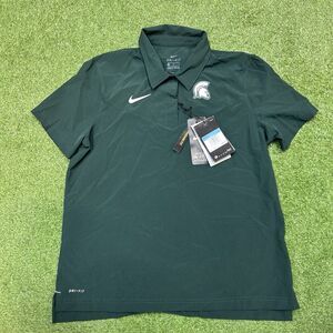 Nike Dri-FIT Michigan State Spartans NCAA College Polo Size Medium NWT